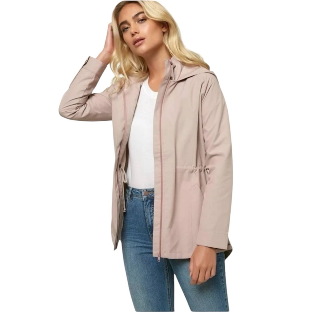 O'Neill ‘Gayle’ Full Zip Waterproof Utility Jacket in Pink Size M